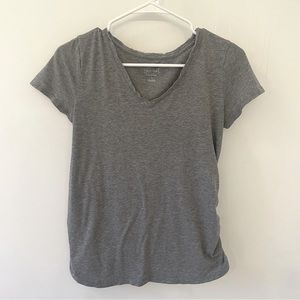 ISABEL Maternity by Ingrid & Isabel Gray short sleeve v-neck  t-shirt size small
